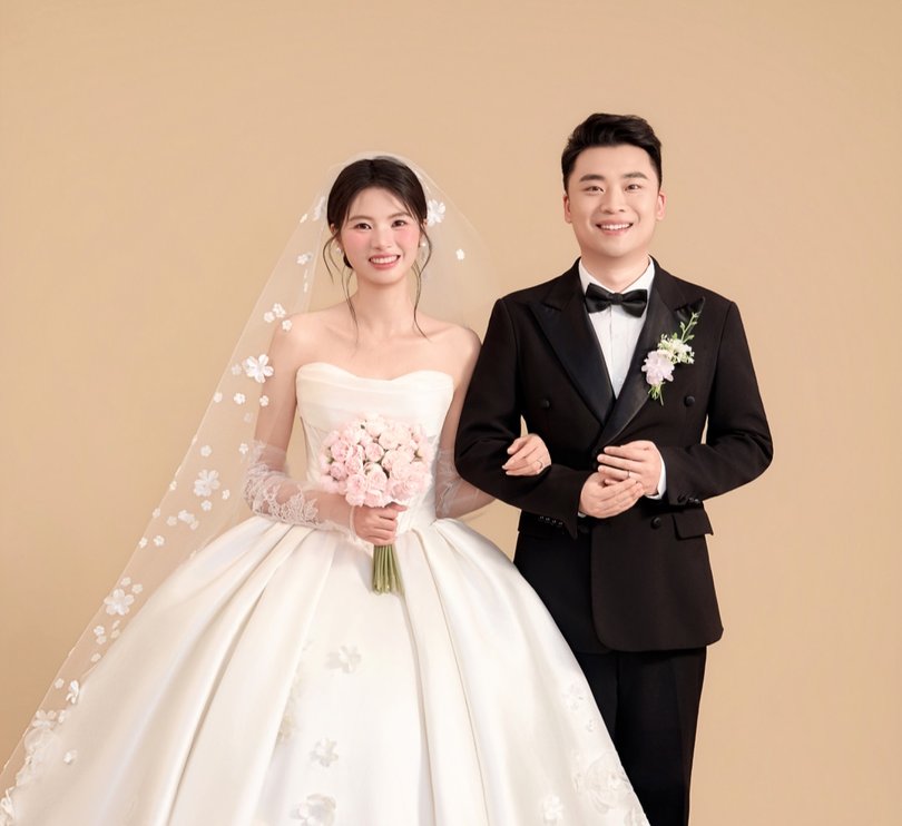 张皓伟与曾敏婚纱照
